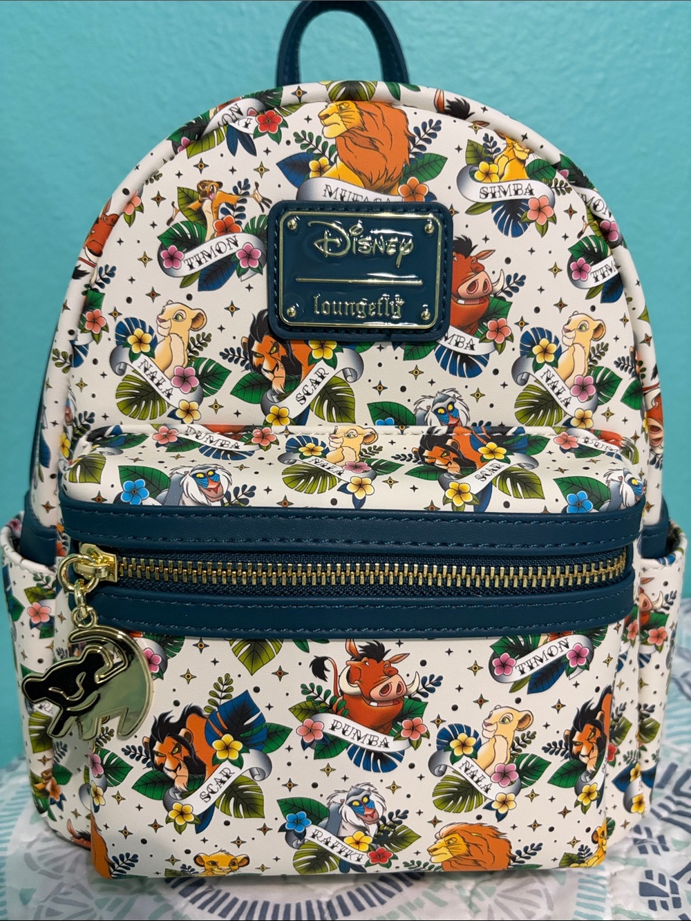 NWT Loungefly Disney The Lion King Tattoo Backpack Simba Scar Timon Pumba Mufasa